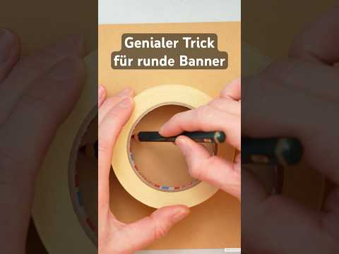 Genialer Trick zum Banner zeichnen 🤩 #diy #banner #zeichnen