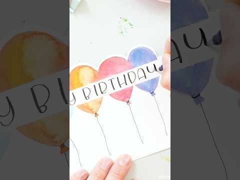 Wer möchte diese fröhliche Geburtstagskarte haben? 😍 #handlettering #watercolor #birthday