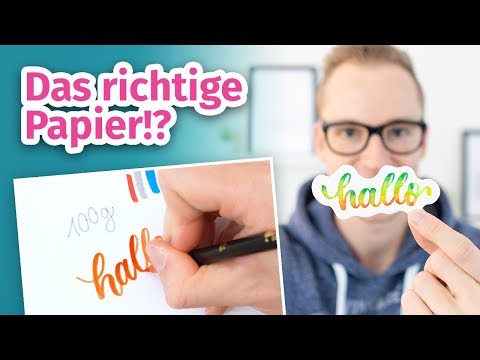 Handlettering Papier für Brushpens, Verläufe &amp; Aquarelle