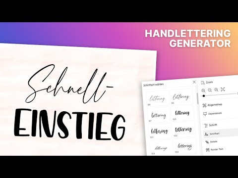 Schnell-Einstieg in den Handlettering Generator 😍