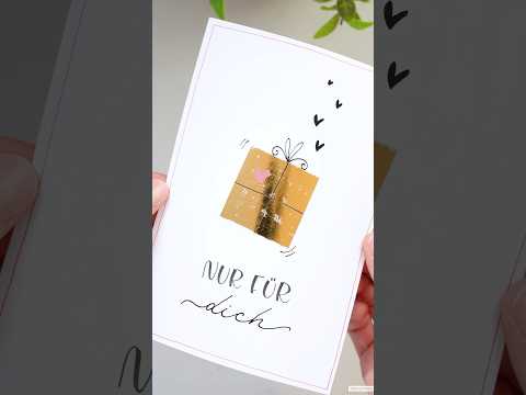 Glitzer-Geschenk zum Valentinstag ❤️ #diy #handlettering #kartenbasteln