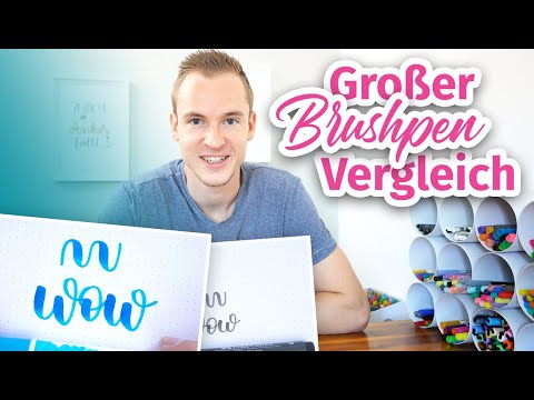 Großer BRUSHPEN Vergleich ✍️ | 15 Brushpens in 8 Minuten | Finde DEINEN idealen Brushpen!
