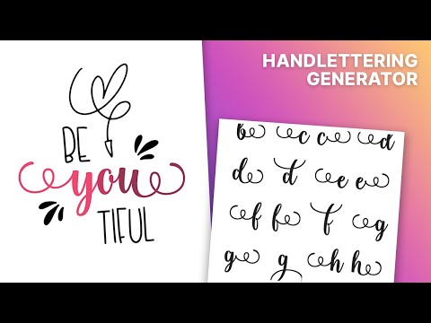 Mit Glyphen zu einzigartigen Designs | Handlettering Generator