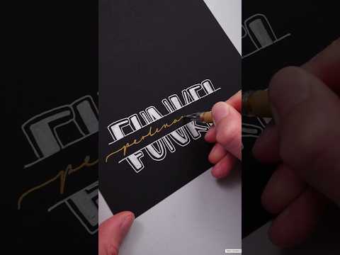 Funkel-Schrift mit Liquid Chrome Marker #handlettering #brushlettering #lettering