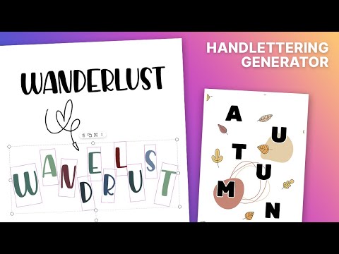 Wörter einfach aufsplitten | Handlettering Generator