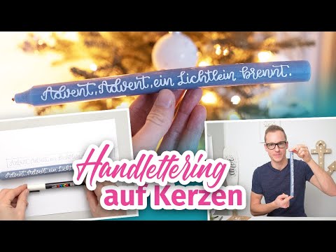 Kerzen beschriften | Handlettering auf Kerzen | DIY