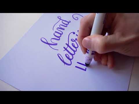 Schriftzug &quot;Handlettering lernen&quot; mit einem Crayola Marker (Broad)