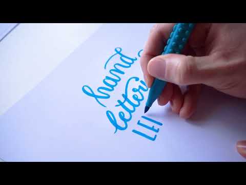 Schriftzug &quot;Handlettering lernen&quot; mit einem Artline Stix Brush-Pen
