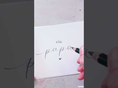 Last-Minute-Karte für alle Papas 💕 | Handlettering | Vatertag