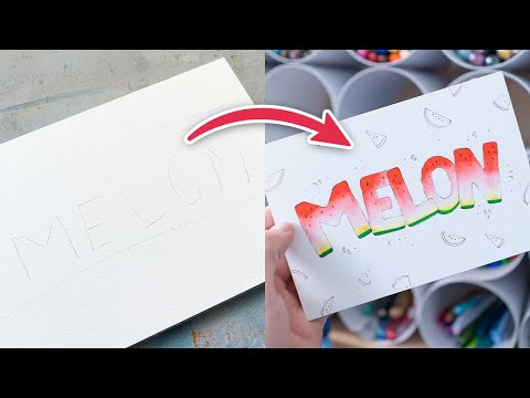 Melonen-Schrift 🍉 für den Sommer | Buchstaben malen