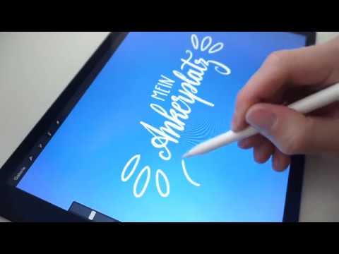 Beispiel Handlettering auf dem iPad Pro mit ApplePencil