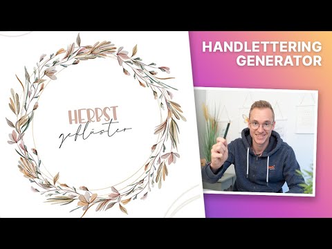 Herbstliches Handlettering Motiv gestalten | Handlettering Generator