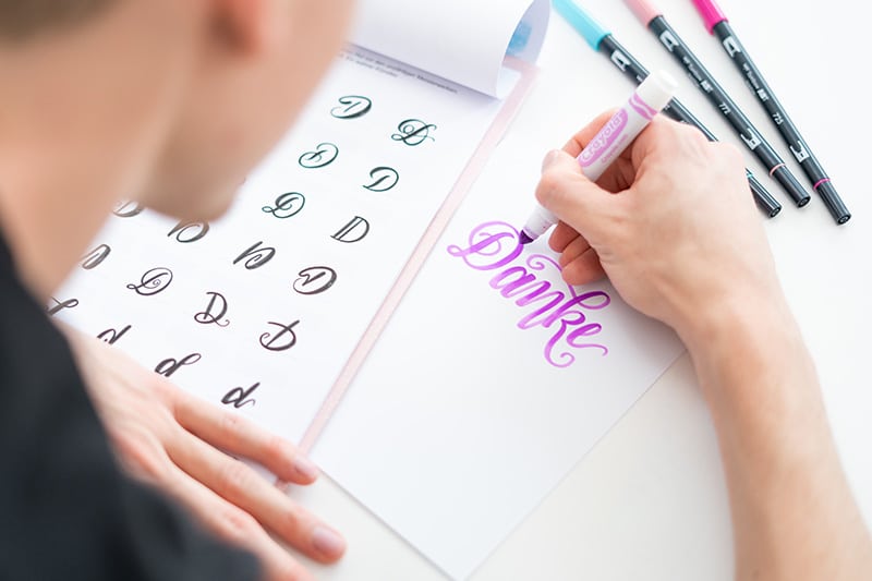 Alphabet beim Lettering