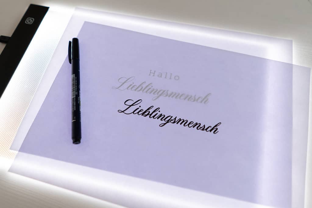 3 einfache DIY Lightpad Ideen | Handletterings & Vorlagen abpausen