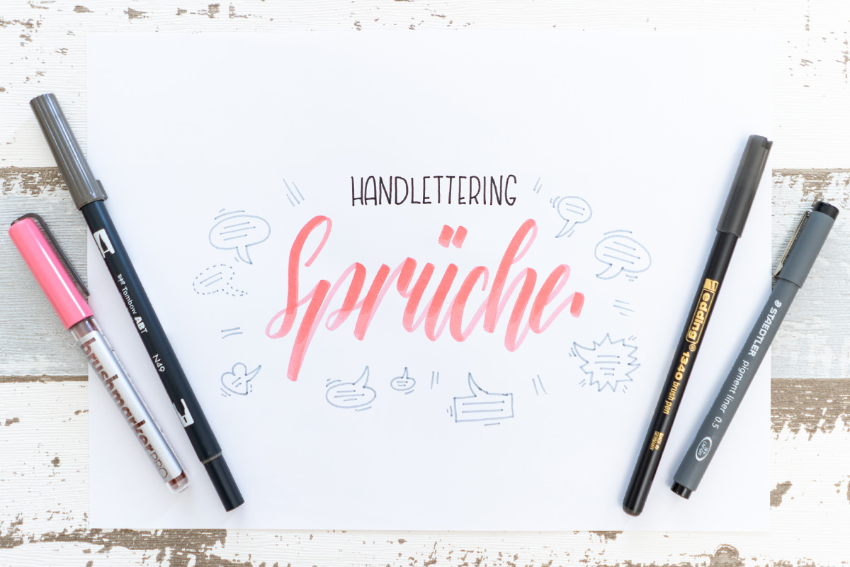 Handlettering Sprüche