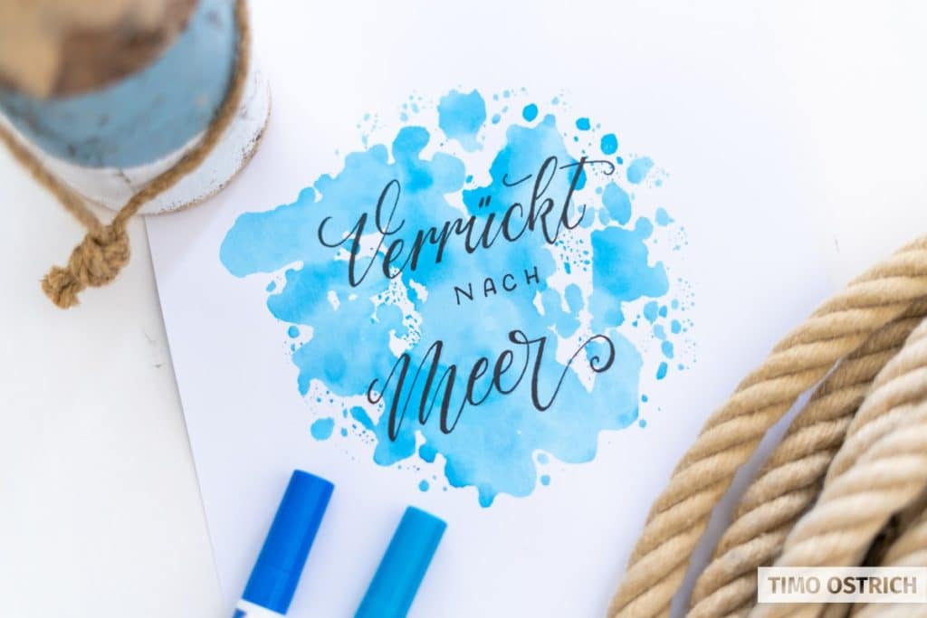 Verrückt nach Meer Handlettering lernen