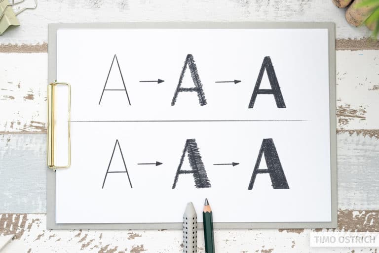 Buchstaben zeichnen - 5 geniale Methoden (zum Mitmachen)