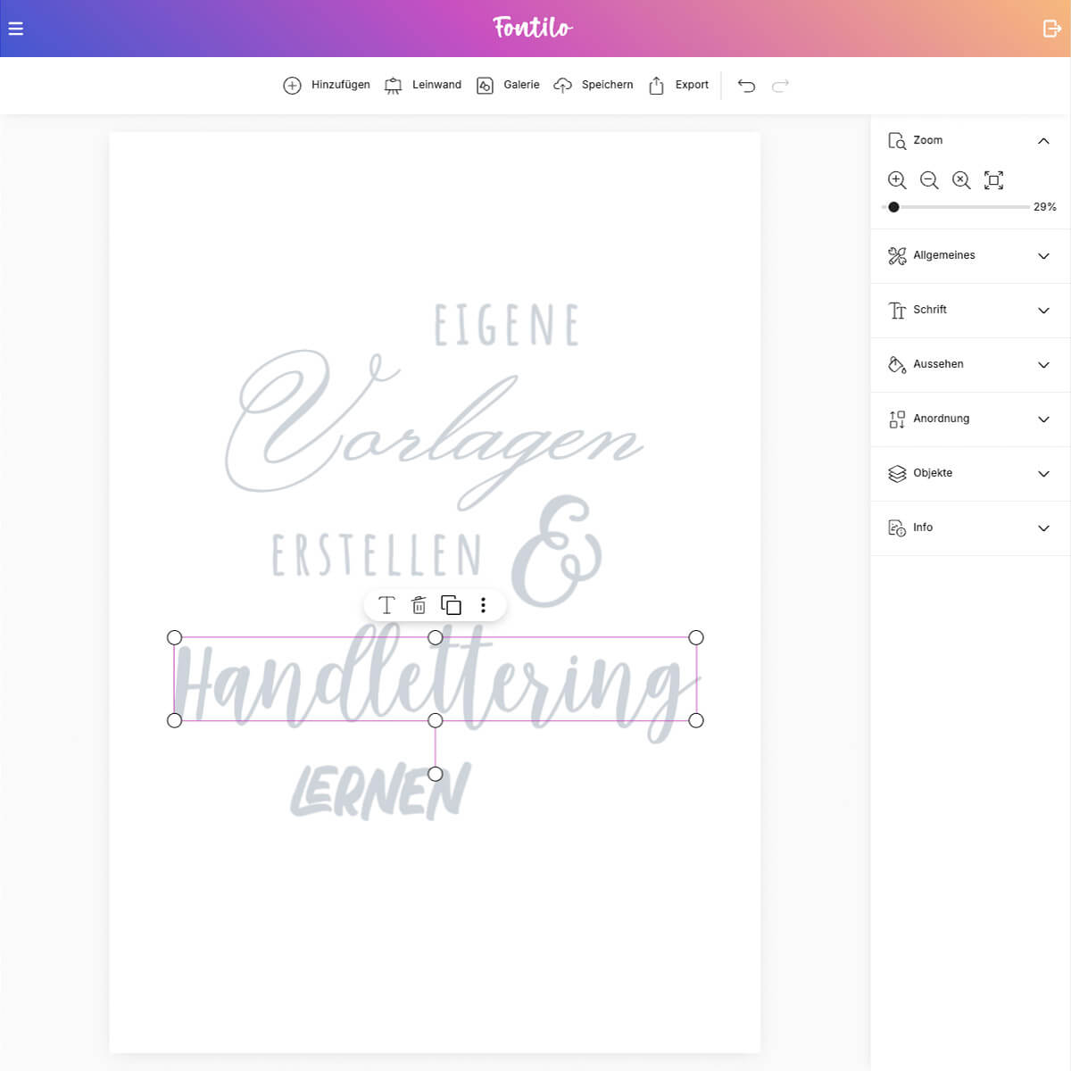 Fontilo - Der Handlettering-Generator
