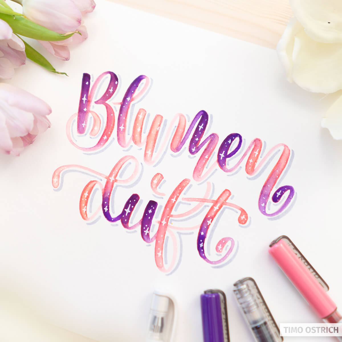 Handlettering Blending Technik