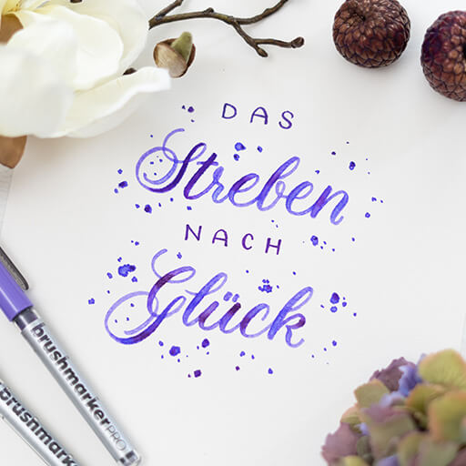 Lettering auf Papier